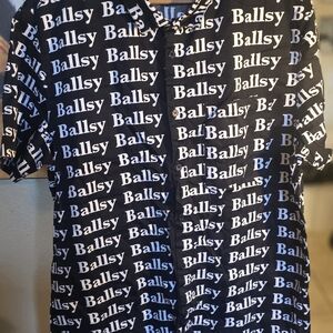 Forever 21 Black and White Graphic Button Down Shirt